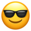 sunglasses-smiling face with sunglasses