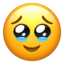 face holding back tears